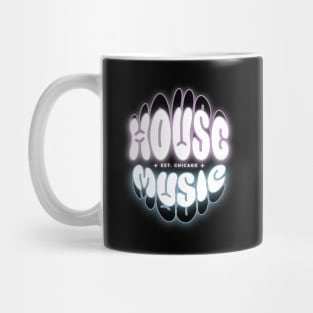 HOUSE MUSIC  - Puffy Y2K Glow (Lavender/blue) Mug